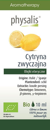 Olejek eteryczny cytryna zwyczajna (citroen) bio 10 ml